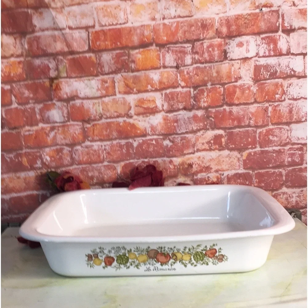 Vintage 70s Corningware Spice of Life Open Roaster A-21